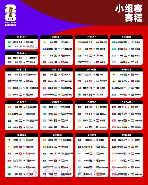 2026世界杯赛程官方发布赛事详情直播平台